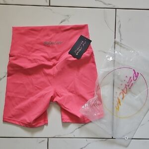 NWT Peachy Athletic Malibu Shorts | Pink High-Waisted | Size Small